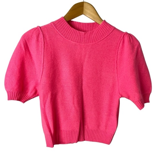 Free People Staycation Cashmere Sweater Pink Size XS Short Sleeve OB1626664 - Picture 2 of 8